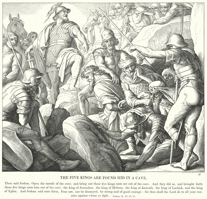 Beş Kral Mağarada Saklı Bulundu (gravür) by Julius (after) Schnorr von Carolsfeld