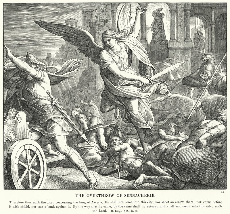 Sanherib'in Devrilmesi (gravür) by Julius (after) Schnorr von Carolsfeld