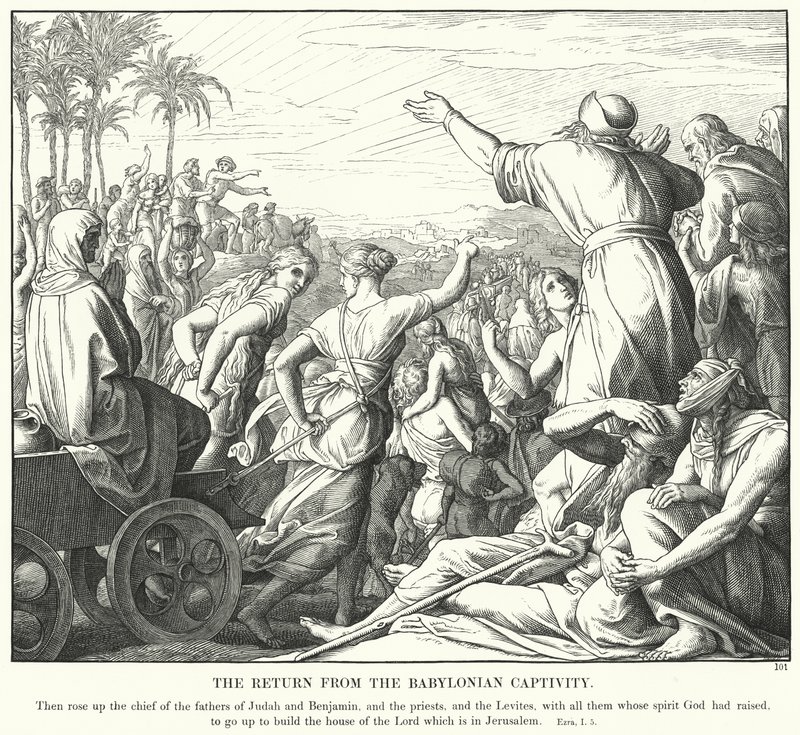 Babil Esaretinden Dönüş (gravür) by Julius (after) Schnorr von Carolsfeld
