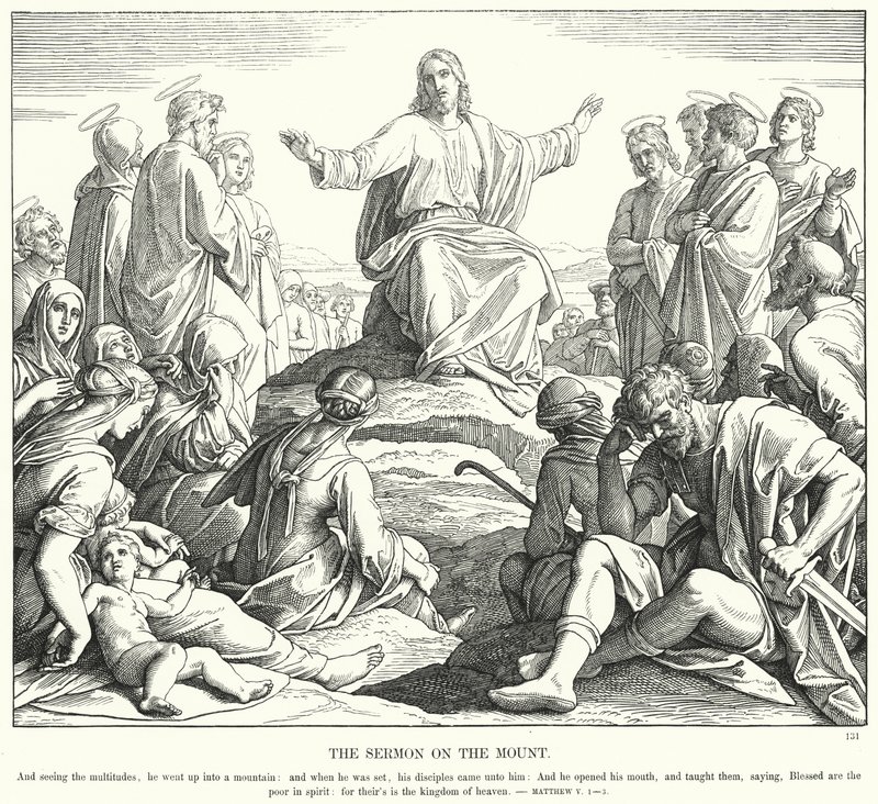 Dağdaki Vaaz (gravür) by Julius (after) Schnorr von Carolsfeld