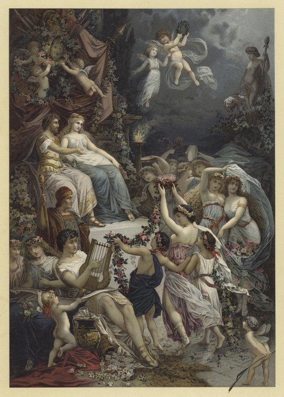 Bir Yaz Gecesi Rüyası (chromolitho) için İllüstrasyon by Julius Hoeppner