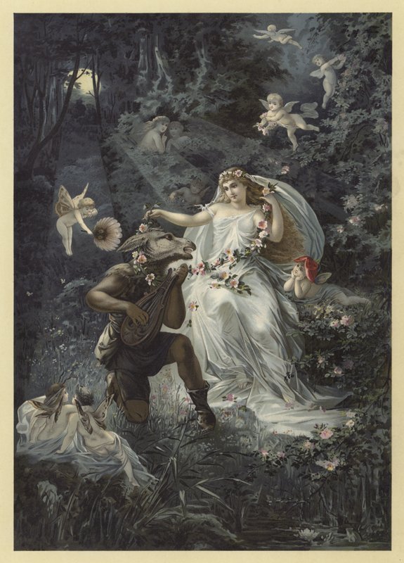 Bir Yaz Gecesi Rüyası (chromolitho) için İllüstrasyon by Julius Hoeppner