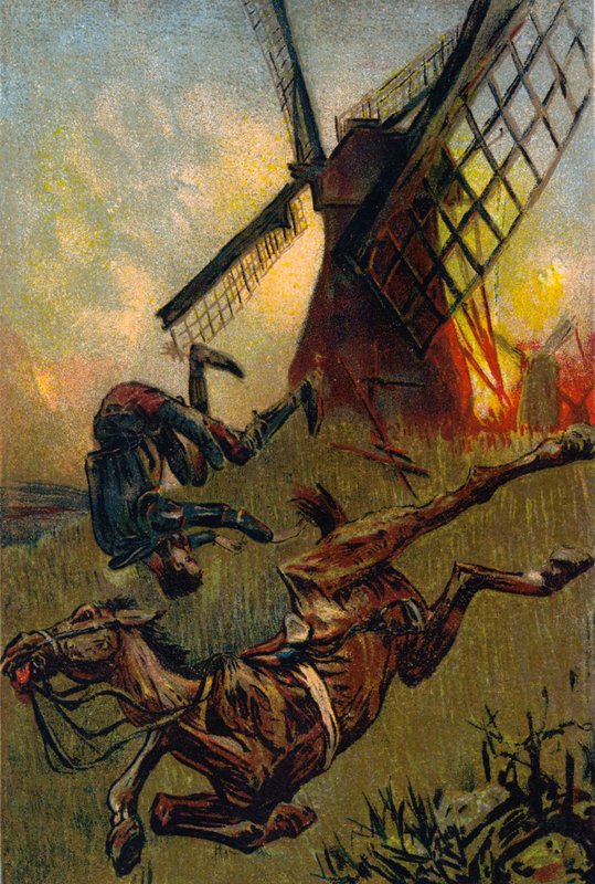 Don Kişot için İllüstrasyon by Julius Schlattmann