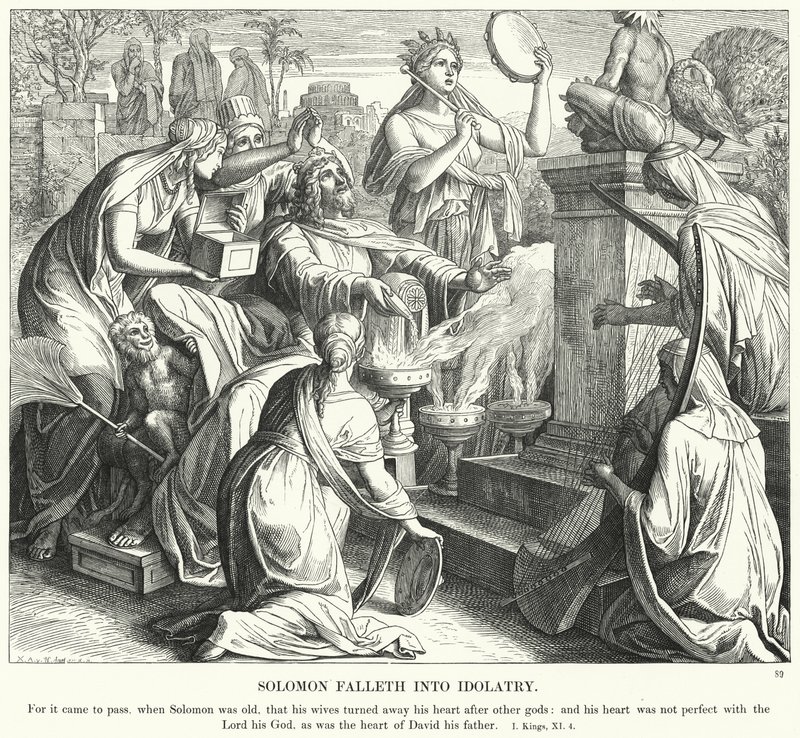 Süleyman Putperestliğe Düştü by Julius Schnorr von Carolsfeld