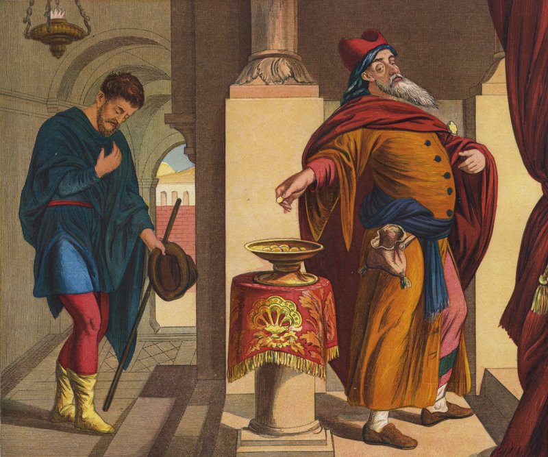 Ferisi ve Halkçı by Julius Schnorr von Carolsfeld