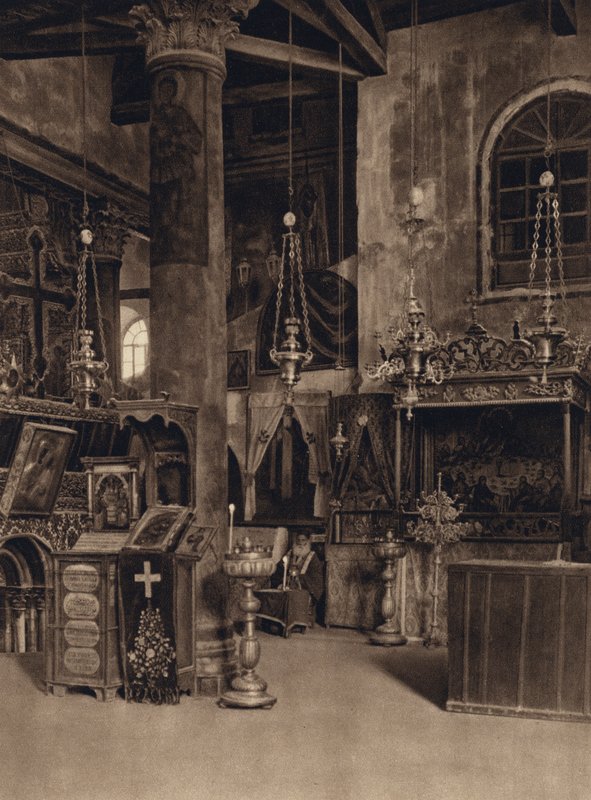 Bethlehem, Doğuş Mağarası Girişi (s/b fotoğraf) by Karl Grober