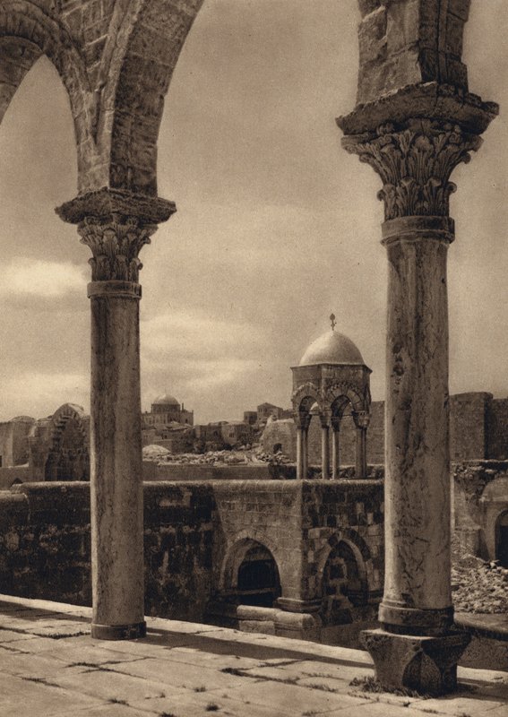 Kudüs, Tapınak Yerindeki Oyun Salonları (s/b fotoğraf) by Karl Grober