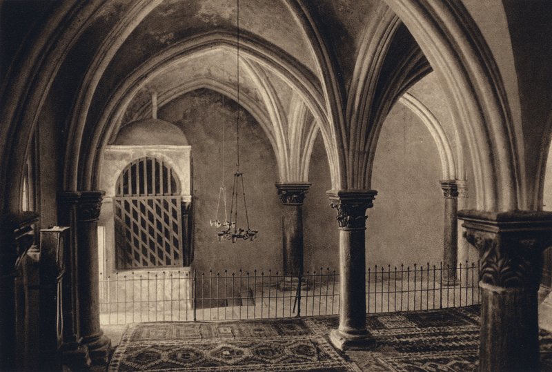 Kudüs, Son Akşam Yemeği Odası (s/b fotoğraf) by Karl Grober