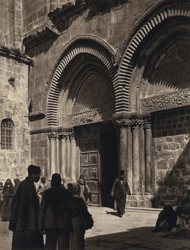 Kudüs, Kutsal Kabir Kilisesi, Portal (s/b fotoğraf) by Karl Grober