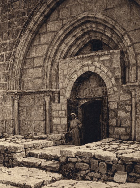 Kudüs, Meryem Ana Mezarı Kilisesi, Portal (s/b fotoğraf) by Karl Grober