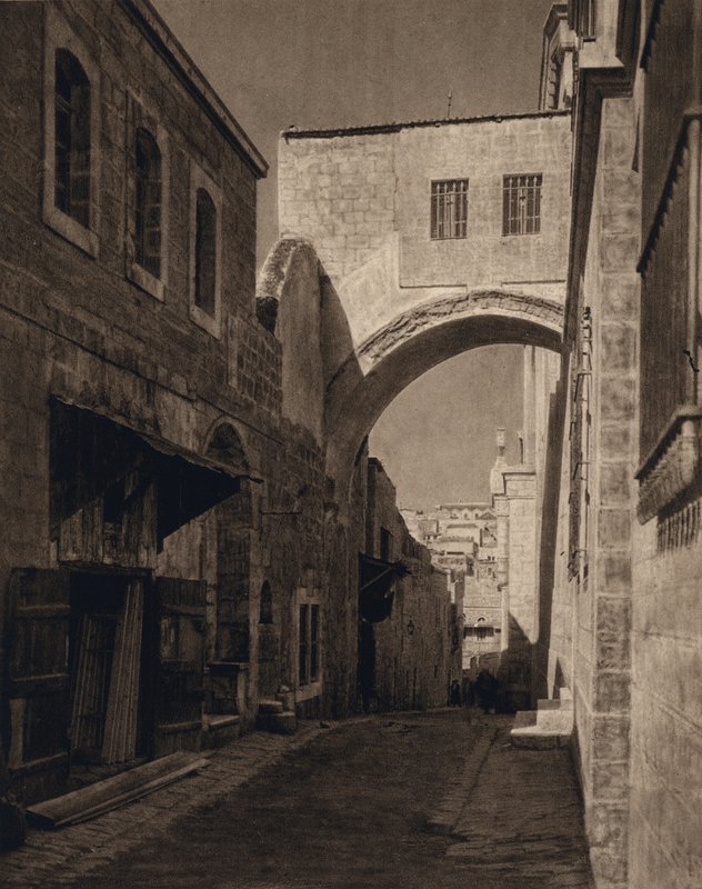 Kudüs, Ecce Homo-Arch (s/b fotoğraf) by Karl Grober
