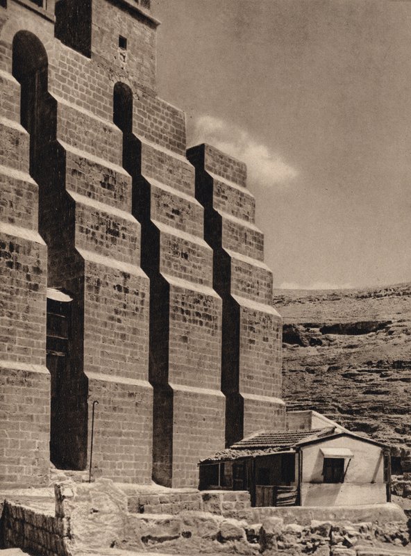 Mar Saba, Manastır Kilisesi Payandaları (s/b fotoğraf) by Karl Grober