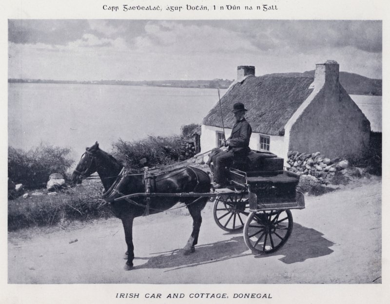 İrlandalı Araba ve Kulübe, Donegal (s/b fotoğraf) by Karl Karlovich Piratsky