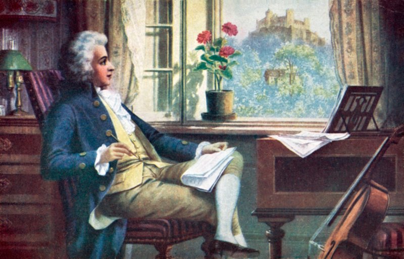 Wolfgang Amadeus Mozart, by Karl or Carl the Younger Schweninger