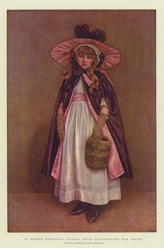 Güzel Bir Noel Ziyaretçisi, Büyükanne Gençken (chromolitho) by Kate Greenaway