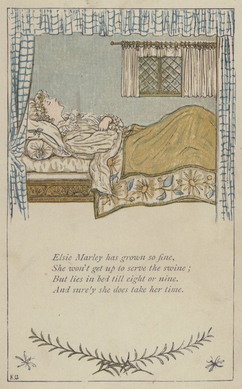 Elsie Marley çok güzel büyüdü (renkli taş) by Kate (after) Greenaway