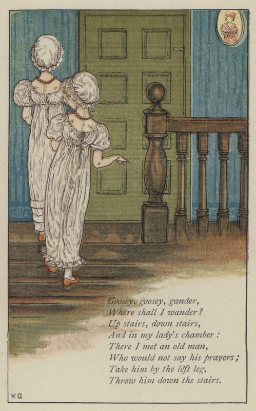 Goosey, goosey, gander (renkli taş) by Kate (after) Greenaway