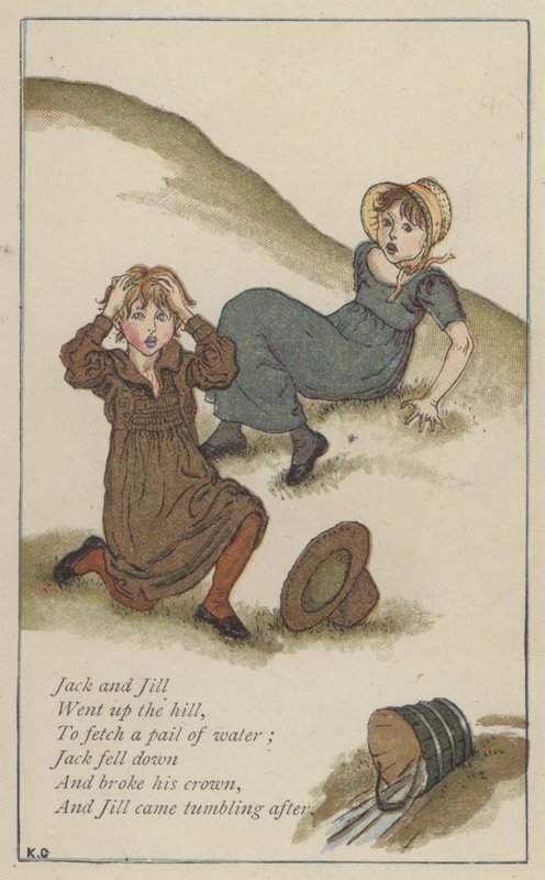 Jack ve Jill (renkli taş) by Kate (after) Greenaway
