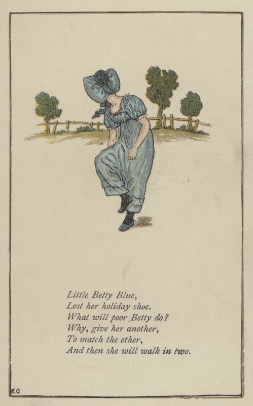 Küçük Betty Blue (renkli taş) by Kate (after) Greenaway