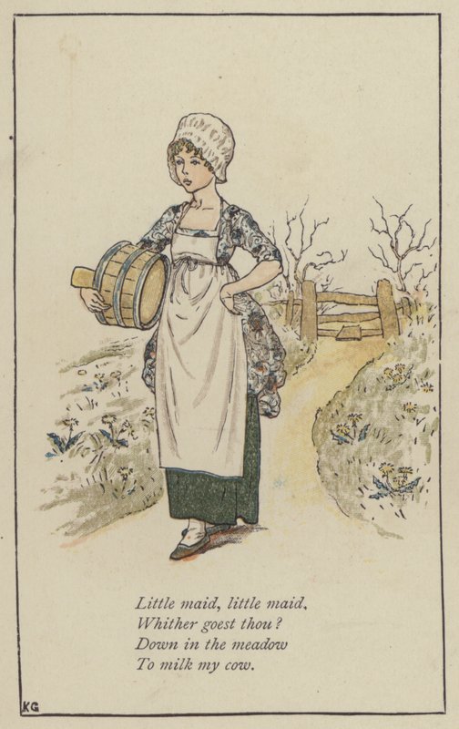 Küçük hizmetçi, küçük hizmetçi (renkli taş) by Kate (after) Greenaway