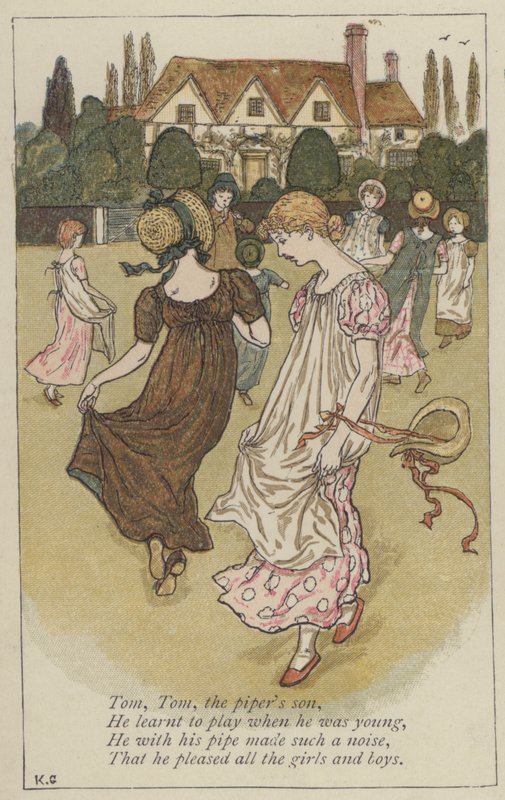 Tom, Tom, kavalcının oğlu (renkli taş) by Kate (after) Greenaway