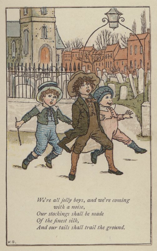 Hepimiz neşeli çocuklarız (renkli taş) by Kate (after) Greenaway