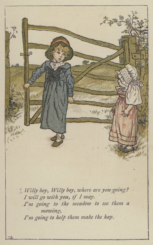 Willy oğlum, Willy oğlum, nereye gidiyorsun (renkli taş) by Kate (after) Greenaway