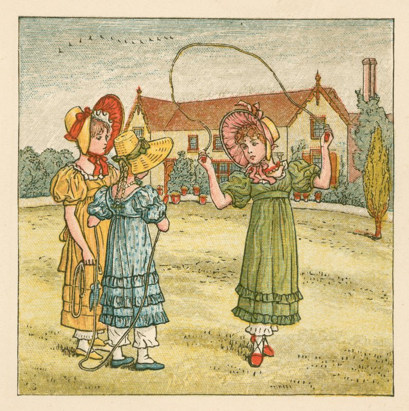 kızlar atlama by Kate Greenaway