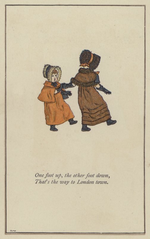 Bir ayak yukarı, diğer ayak aşağı by Kate Greenaway