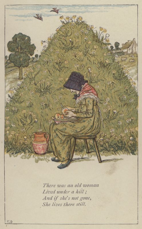 yaşlı bir kadın vardı by Kate Greenaway