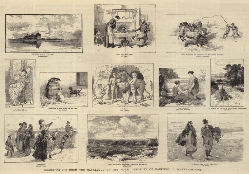Sulu Boyalarda Kraliyet Ressamlar Enstitüsü Kataloğundan Çizimler by Keeley Halswelle