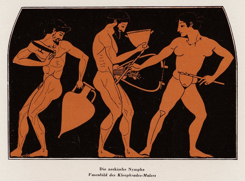 Alay perisi (renkli litho) by Kleophrades Painter (fl.500 475 BC)