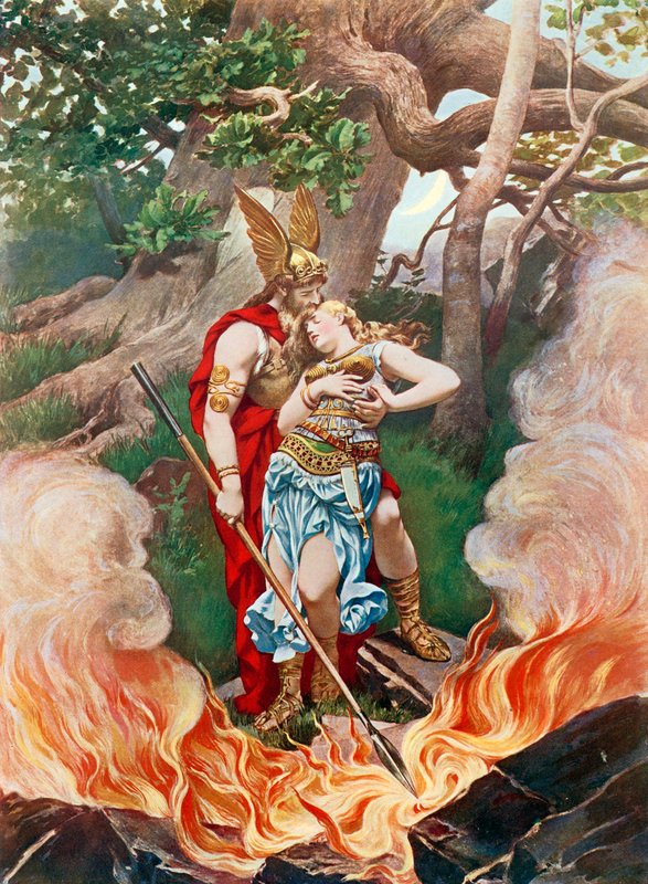 Valkyrie, Act III scene ii by Konrad Dielitz