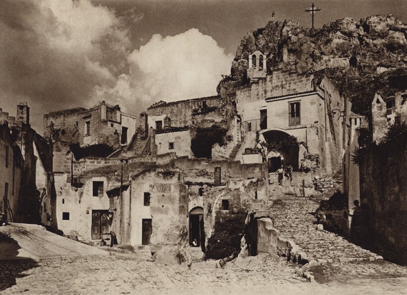 İtalya: Matera, Puglie (s/b fotoğraf) by Kurt Hielscher