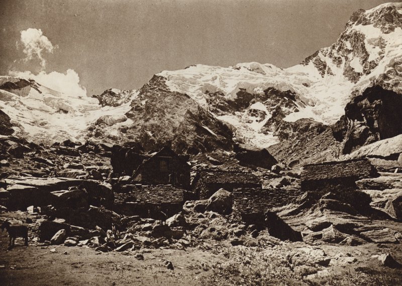 İtalya: Monte Rosa (s/b fotoğraf) by Kurt Hielscher