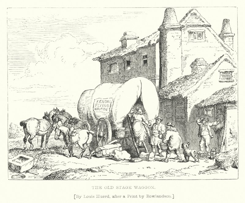 Eski Sahne Vagonu (gravür) by L. Huard