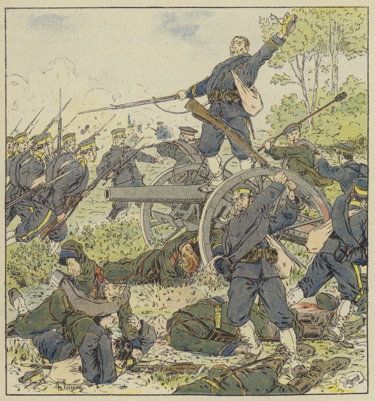 Japon piyadeleri Rus bataryasını süngüden çıkardı by L. Malespine