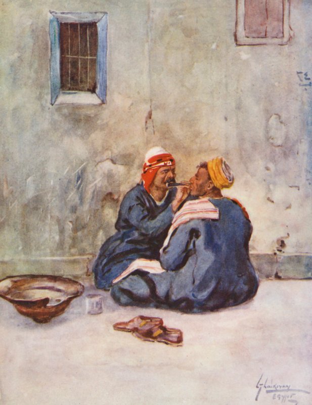 Mısır Halkı: Berber, Hallaq (renkli taş baskı) by Lance Thackeray