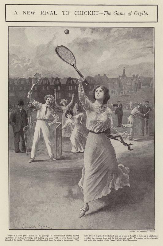 Kriket için yeni bir rakip - gryllo oyunu (litho) by Lancelot Speed