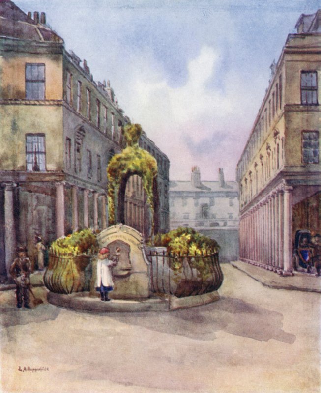 Bath Street and Mineral Water Fountain  by Laura Annie Happerfield