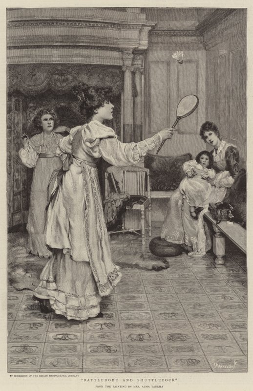Battledore ve Raketle by Lawrence Alma Tadema