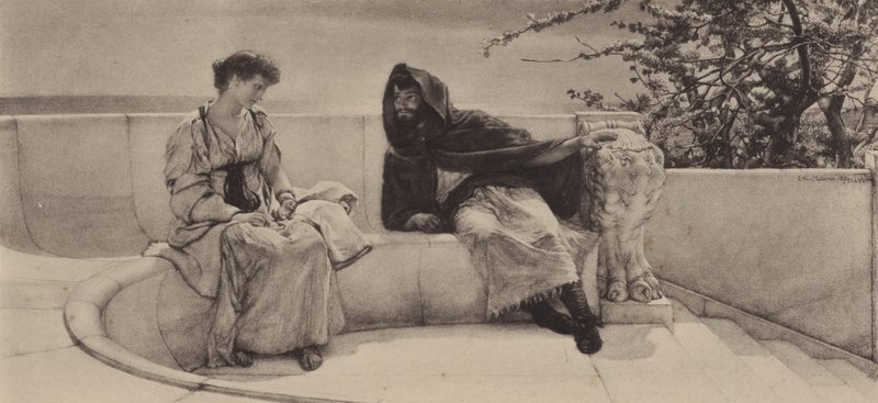 Eski Hikaye (fotogravür) by Lawrence (after) Alma Tadema