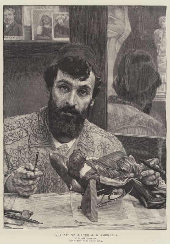 Bay GB Amendola'nın portresi by Lawrence Alma Tadema