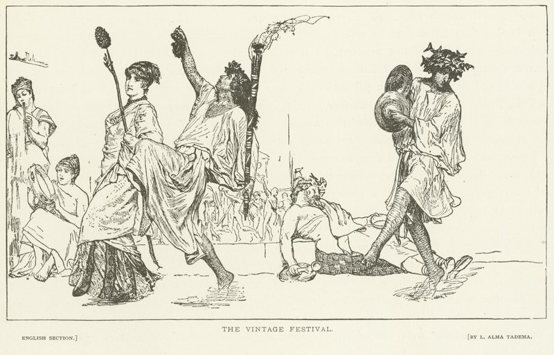Vintage Festivali (gravür) by Lawrence Alma Tadema