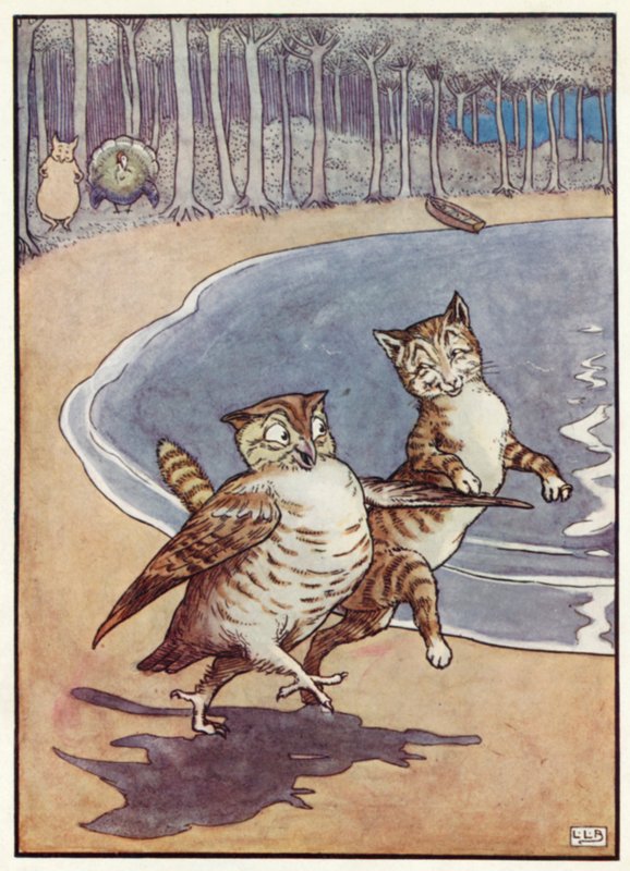 Baykuş Ve Kedi-Kedi by Leonard Leslie Brooke