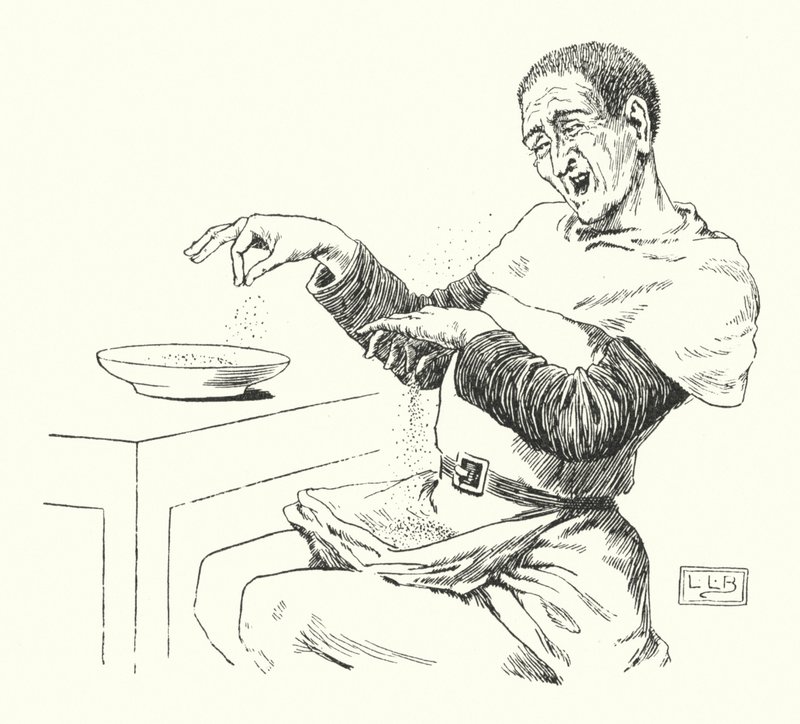 Peter Piper bir parça biber turşusu aldı (gravür) by Leonard Leslie Brooke