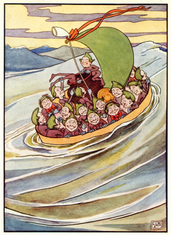 Jumblies (renkli taş) by Leonard Leslie Brooke