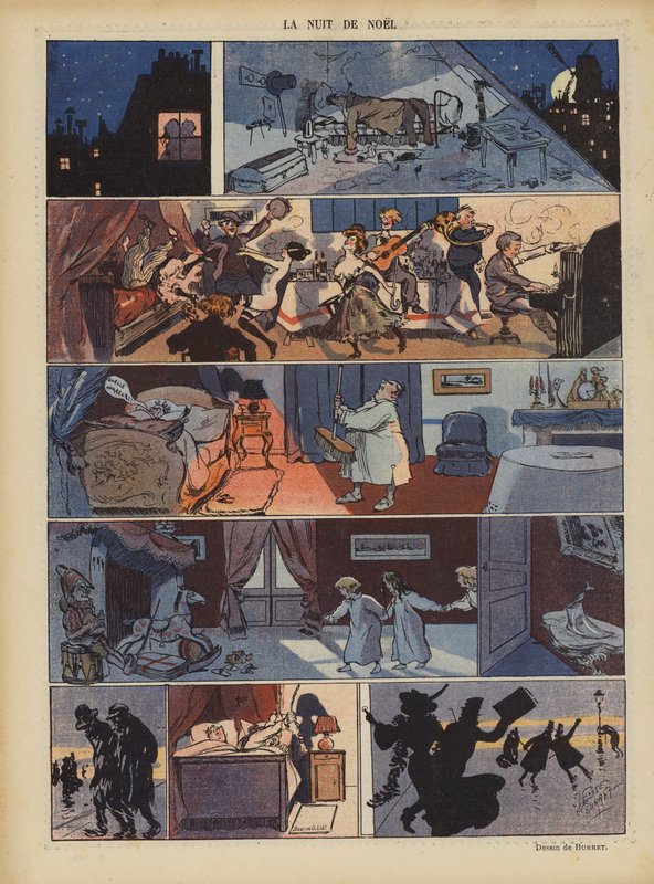 Noel arifesi. Le Rire için İllüstrasyon by Leonce Burret