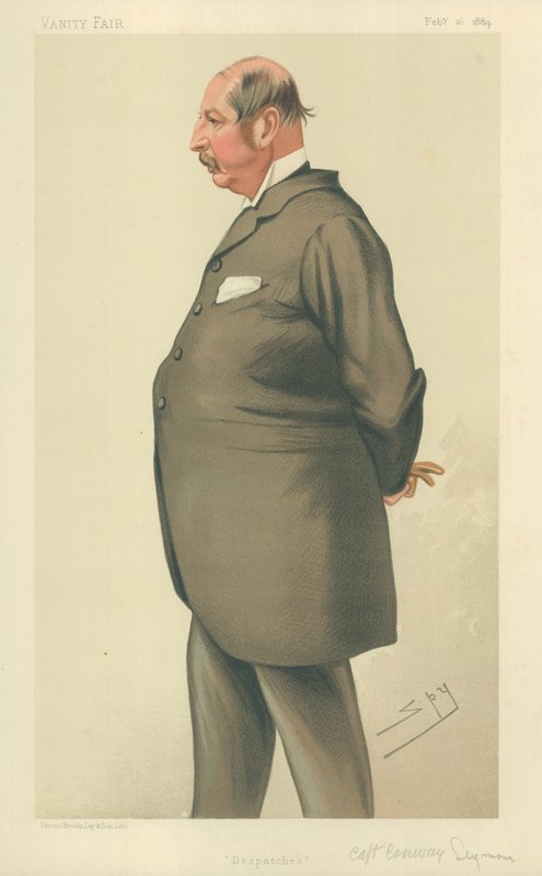 Kaptan Conway Seymour, Sevkiyat, 16 Şubat 1884, Vanity Fair karikatürü by Leslie Matthew Ward