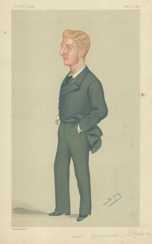 Komutan Lord Ramsay, Liverpool, 28 Şubat 1880, Vanity Fair çizgi filmi by Leslie Matthew Ward